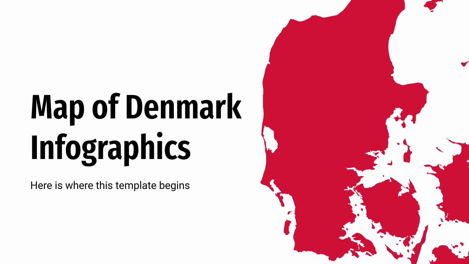 PowerPoint的丹麦地图信息图形